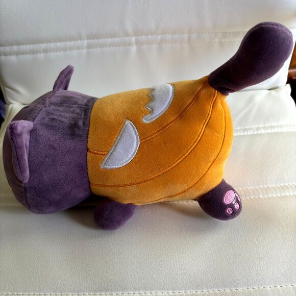 2021Bat Face Cat 11" Halloween Pumpkin Cat Plush  Plush Animal - Picture 6 of 8